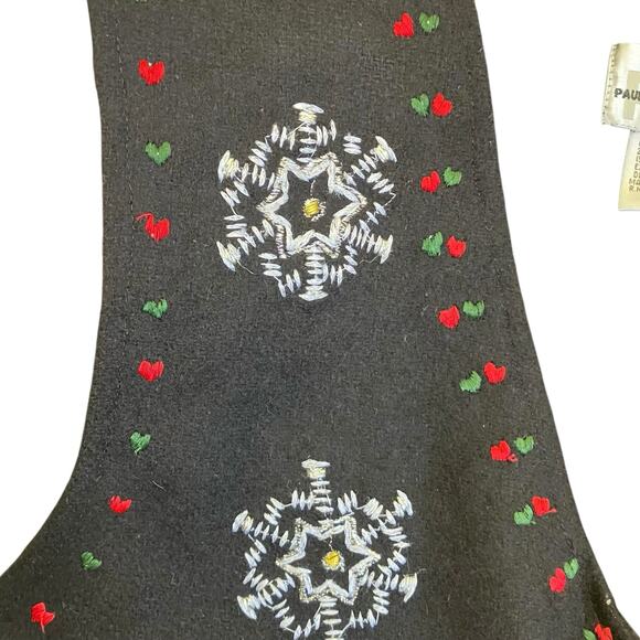 Paul Harris Sz M Vintage Wool Blend Christmas Holiday Vest Embroidered Retro - Picture 13 of 16